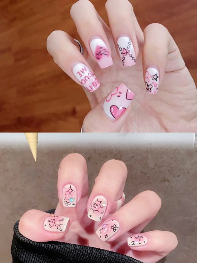 好看的美甲款式2021短款_好看的美甲款式_款式好看美甲圖片